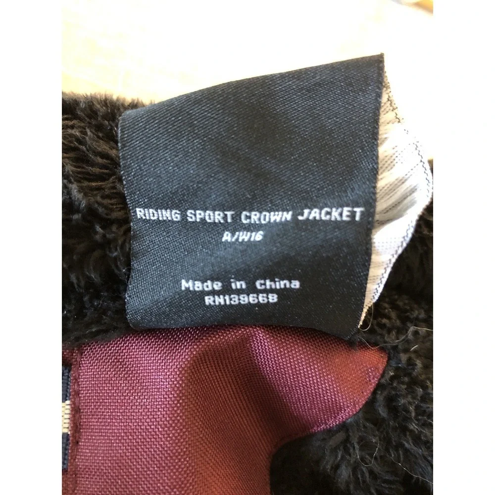 Riding Sport Equestrian Wear Jacket XS Maroon Crown Fur Lined Coat System 5000